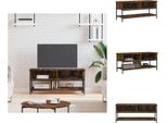 Mobile Tv Vidaxl Rovere Fumé 100X35X45 Cm Materiale A Base Di Legno - Mobili Tv
