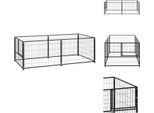 Vidaxl Cuccia Per Cani Nera 200X100X70 Cm In Acciaio - Cucce E Recinti Per Cani