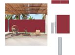 Vidaxl Tenda Laterale Estensibile Rossa 220X1000 Cm - Ombrelloni E Tende Da Sole