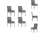 Vidaxl Sedie Da Pranzo Da Giardino 4 Pz. Poly Rattan Grigio - Sedie Da Giardino