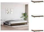 Vidaxl Struttura Letto In Tessuto Marrone Scuro 200X200 Cm - Letti E Strutture Letto