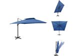 Vidaxl Ombrello Ampel Con Ventilazione 300X300 Cm Azzurro - Ombrelloni E Parasole