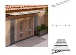 Vidaxl Tettoia Per Porta Nera E Trasparente 396X90 Cm In Policarbonato - Tende Da Sole