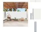 Vidaxl Tenda Laterale Estensibile Crema 220X1000 Cm - Ombrelloni E Tende Da Sole