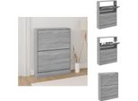 Vidaxl Scarpiera Grigio Sonoma 59X17X81 Cm Materiale A Base Di Legno - Scarpiere E Armadietti