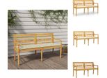 Vidaxl Panca Batavia Con Cuscini Crema 150 Cm In Teak Massiccio - Panche Da Giardino