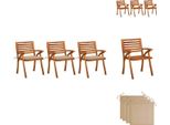 Vidaxl Sedie Da Pranzo Da Giardino Con Cuscini 3 Pz. Legno Massiccio Di Acacia - Sedie Da Giardino