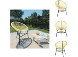Vidaxl Sedia Da Giardino Acapulco Poly Rattan Beige - Sedie Da Giardino