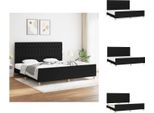 Vidaxl Struttura Letto Con Testiera In Tessuto Nero 200X200 Cm - Letti E Strutture Letto