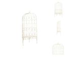 Vidaxl Panchina Da Giardino 95 Cm In Ferro Bianco Antico - Panchine Da Giardino