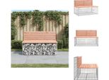 Vidaxl Panchina Da Giardino Gabion 103X70X65 Cm In Legno Massiccio Di Abete Douglas - Panchine Da Giardino