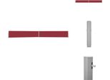 Vidaxl Tenda Laterale Estensibile 140X1200 Cm Rosso - Ombrelloni E Tende Da Sole