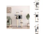 Vidaxl Albero Tiragraffi Con Graffiatoi In Sisal Grigio Chiaro 143 Cm - Alberi Tiragraffi