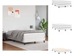 Vidaxl Letto A Molle Bianche 120X200 Cm In Pelle Finta - Letti & Strutture Letto