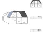 Vidaxl Gabbia Per Polli Da Esterno 3X8X2 M Acciaio Zincato - Habitat E Recinti Per Piccoli Animali