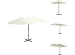 Vidaxl Ombrellone Con Palo In Alluminio 460 X 270 Cm Sabbia - Ombrelloni E Tende Da Sole