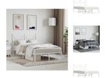 Vidaxl Struttura Letto Con Testiera In Metallo Bianco 120X200 Cm - Letti E Strutture Letto