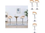 Vidaxl Sgabello Da Bar 2 Pz. Similcuoio Bianco Crema E Legno Curvo - Sgabello Da Bar