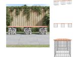 Vidaxl Panchina Da Giardino Gabion 203X44X42 Cm In Legno Massiccio Di Abete Douglas - Panchine Da Giardino