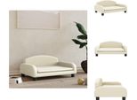 Vidaxl Letto Per Cani Crema 70X45X30 Cm In Pelle Finta - Letti Per Cani