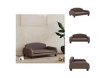 Vidaxl Letto Per Cani Marrone 70X45X30 Cm In Pelle Finta - Letti Per Cani