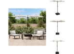 Vidaxl Ombrellone Doppio Bianco Sabbia 316X240 Cm - Ombrelloni E Tende Da Sole