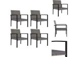 Vidaxl Sedie Da Pranzo Da Giardino 4 Pz. Poly Rattan Grigio - Sedie Da Giardino