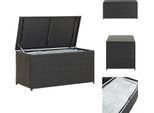 Vidaxl Cassetta Da Giardino In Poly Rattan 100X50X50 Cm Nero - Cassette Da Giardino