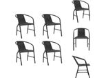 Vidaxl Sedie Da Giardino 4 Pz. Plastica E Acciaio Effetto Rattan 110 Kg - Sedie Da Giardino