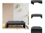 Vidaxl Sgabello Da Giardino Nero 120X80 Cm In Legno Di Pino Massiccio - Elementi Per Divani Da Giardino