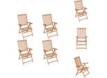 Vidaxl Sedie Da Giardino Regolabili 4 Pz. Legno Massiccio Di Teak - Sedie Da Giardino