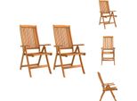 Vidaxl Sedie Da Giardino Pieghevoli 2 Pz. Legno Massiccio Di Eucalipto - Sedie Da Giardino