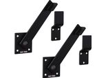 Kotarbau® Set Di 2 Catenacci Per Porte 5 X 15,5 Cm Catenaccio In Acciaio Verniciato A Polvere Catenaccio Nero Catenaccio Con Serratura Per Tapparelle Catenaccio Scorrevole Serratura Per Cancelli Da Giardino Catenaccio Per Porte
