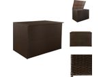 Vidaxl Cassetta Da Giardino Marrone 150X100X100 Cm Poly Rattan - Cassette Da Giardino