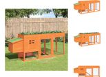 Vidaxl Pollaio Marrone 204X50X84 Cm In Legno Di Pino Massiccio - Habitat E Recinti Per Piccoli Animali