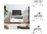 Vidaxl Mobile Tv Bianco Lucido 80X36X50 Cm Materiale A Base Di Legno - Mobili Tv