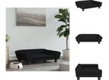 Vidaxl Letto Per Cani Nero 70X48X22 Cm In Velluto - Letti Per Cani