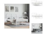 Vidaxl Struttura Letto Con Testiera E Pediera In Metallo Bianco 120X200 Cm - Letti E Strutture Letto