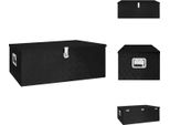 Vidaxl Cassetta Di Stoccaggio Nera 100X55X37 Cm In Alluminio - Cassette Per Attrezzi