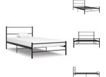 Vidaxl Struttura Letto In Metallo Nero 90×200 Cm - Letti E Strutture Letto