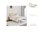 Vidaxl Letto Senior Bianco 90X190 Cm Pino Massiccio - Letti E Strutture Letto