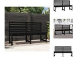 Vidaxl Panca Da Giardino Nera 157,5 Cm In Legno Di Pino Massiccio - Panche Da Giardino
