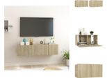 Vidaxl Pareti Tv 2 Pezzi Rovere Sonoma 60X30X30 Cm - Mobili Tv