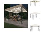 Vidaxl Padiglione Con Luci Led 3X3 M In Tessuto Crema - Padiglioni E Tende Per Feste