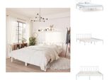 Vidaxl Letto In Legno Massiccio Di Pino Bianco 135X190 Cm - Letti E Strutture Letto