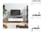 Vidaxl Mobile Tv Bianco Lucido 100X34,5X44,5 Cm Materiale A Base Di Legno - Mobili Tv