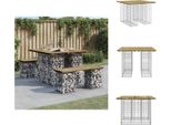 Vidaxl Panchina Da Giardino In Gabbione 100X102X72 Cm In Legno Di Pino Impregnato - Panchine Da Giardino
