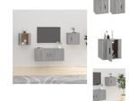 Vidaxl Mobili Tv A Parete 2 Pz. Grigio Sonoma 40X34,5X40 Cm - Mobili Tv
