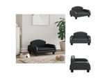Vidaxl Letto Per Cani Nero 50X40X30 Cm In Pelle Finta - Letti Per Cani