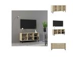 Mobile Tv Vidaxl Con Gambe In Metallo Rovere Sonoma 103,5X30X50 Cm - Mobili Tv
